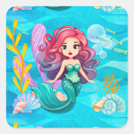 Pegatina Cuadrada Diseño místico