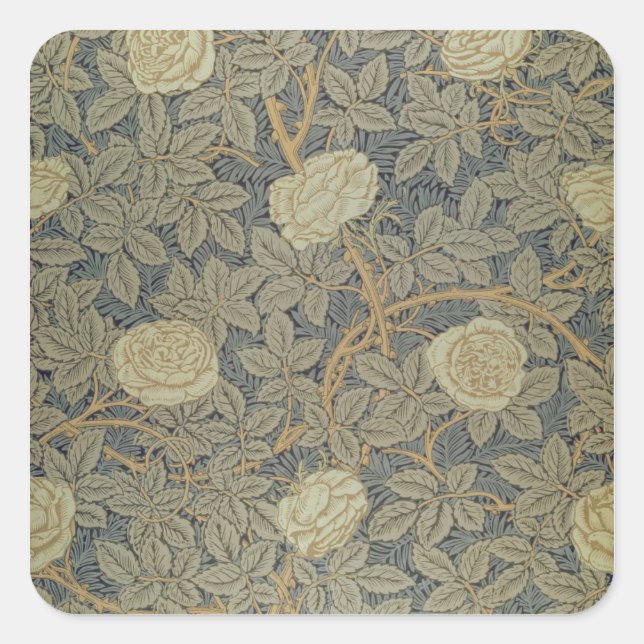 Pegatina Cuadrada Diseño 'Rosa' (Anverso)