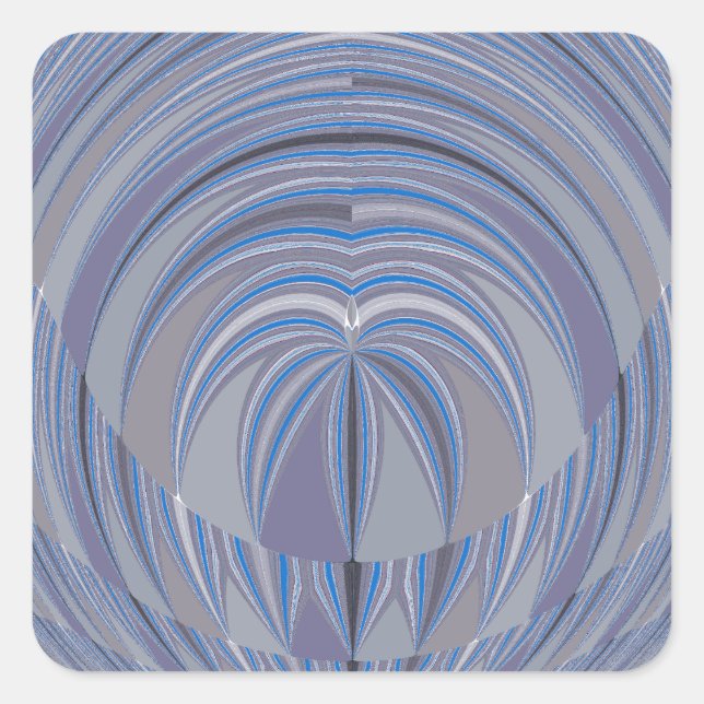 Pegatina Cuadrada Diseño sin problemas de corazón grande (Anverso)