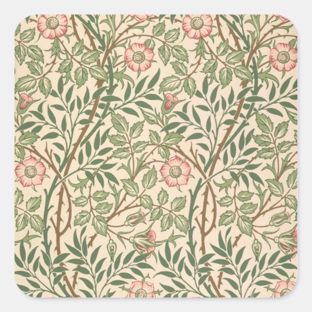 Pegatina Cuadrada Diseño "Sweet Briar" para papel pintado por Joh (Anverso)