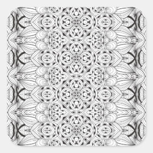 Pegatina Cuadrada Diseño tribal