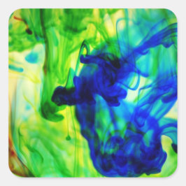 Pegatina Cuadrada Diseños abstractos de remolino de agua