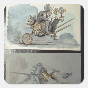 Pegatina Cuadrada Diseños de disfraces para el ballet