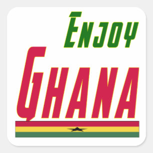 Pegatina Cuadrada Diseños de Guay para Ghana