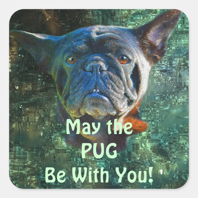 Pegatina Cuadrada Diseños de perros para amantes del Mascota (Anverso)