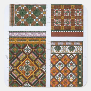 Pegatina Cuadrada Diseños para la mayólica y las tejas esmaltadas