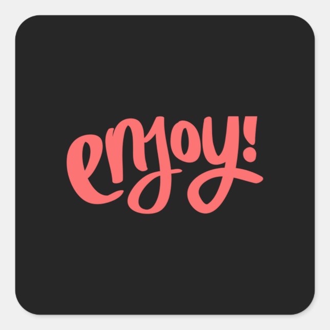 Pegatina Cuadrada disfrutar 38 (Anverso)