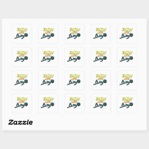 Pegatina Cuadrada Disfrutar de la vida