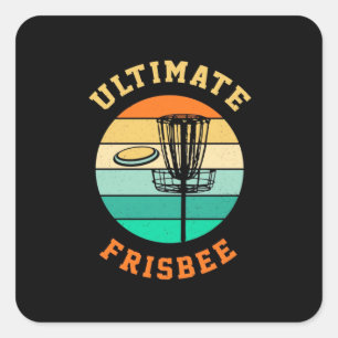 Pegatina Cuadrada Disk Golf Ultimate Frisbee