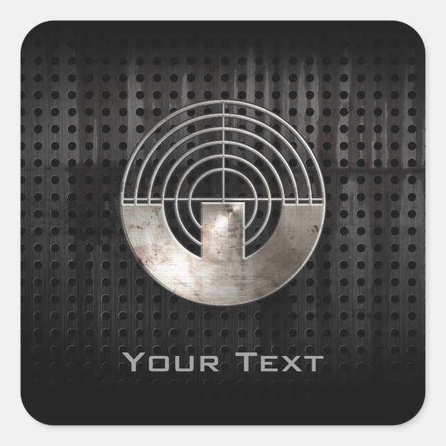 Pegatina Cuadrada Disparo deportivo; Guay (Anverso)