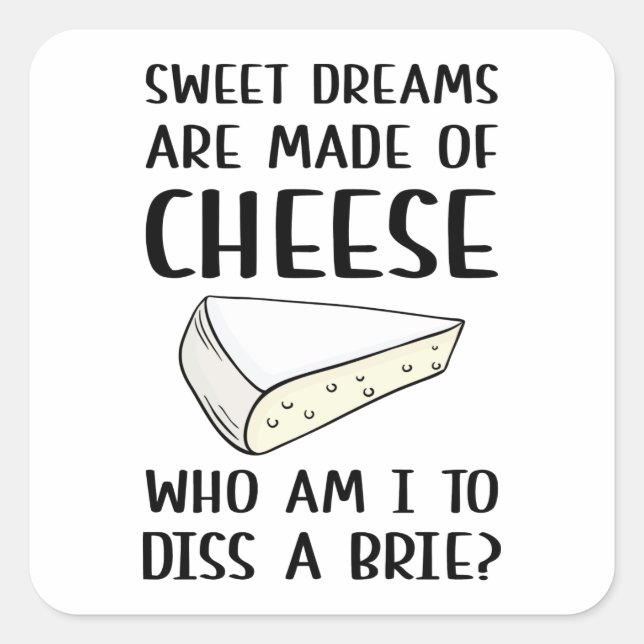 Pegatina Cuadrada Diss A Brie (Anverso)