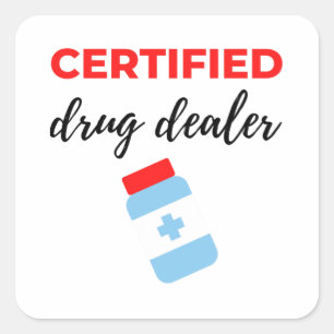 Pegatina Cuadrada Distribuidor de medicamentos certificado 2