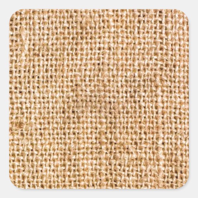 Pegatina Cuadrada Diversión con Burlap (Anverso)