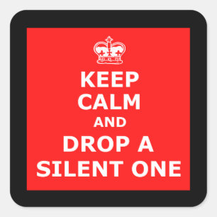 Pegatina Cuadrada Divertido fart