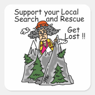 Pegatina Cuadrada Divertido pierdase