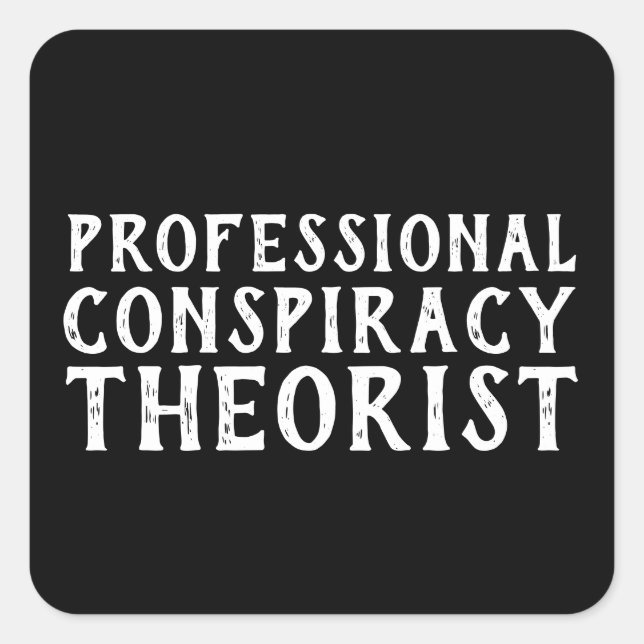 Pegatina Cuadrada Divertido político (Anverso)