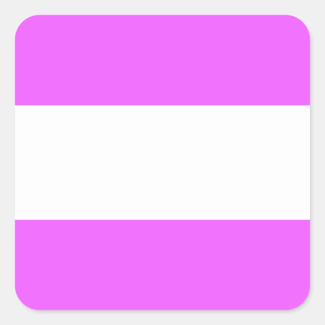 Pegatina Cuadrada Divertido Sporty Wide Bonito Candy Rayas Blancas R (Anverso)