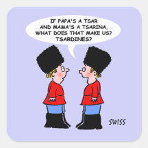 Divertido Tsardines Sardinas Foodie ruso