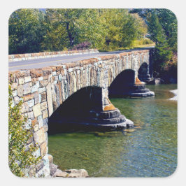 Pegatina Cuadrada Divide Creek Bridge