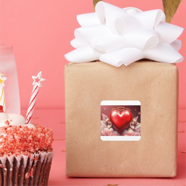 Pegatina Cuadrada Divine Love  (Fiesta)