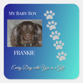 Pegatina Cuadrada Divine Pawprints Tribute