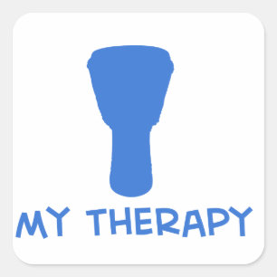 Pegatina Cuadrada Djembe mis diseños de terapia