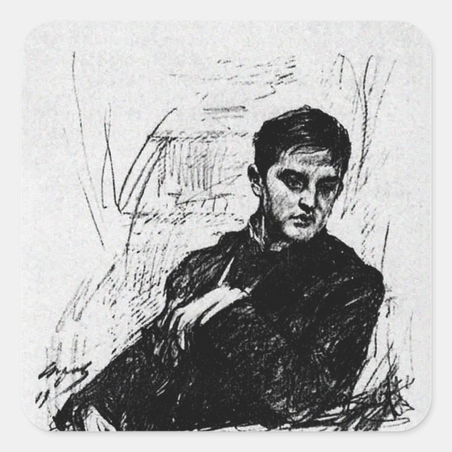 Pegatina Cuadrada Dmitry Filosofov (Anverso)