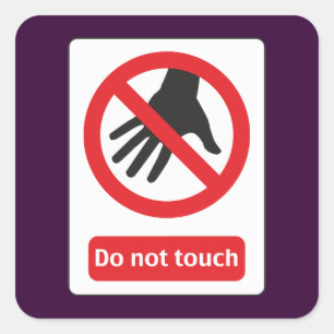 Pegatina Cuadrada do not touch