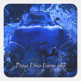 Pegatina Cuadrada Dodge Viper Venom 650
