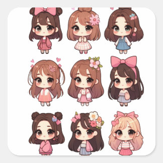 Pegatina Cuadrada Dolly 1