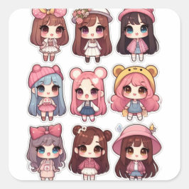 Pegatina Cuadrada Dolly 2