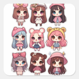 Pegatina Cuadrada Dolly 2