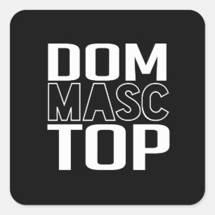 Pegatina Cuadrada Dom Masc Top