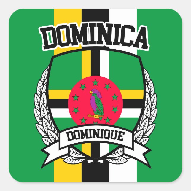 Pegatina Cuadrada Dominica (Anverso)