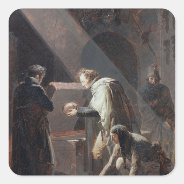 Pegatina Cuadrada Dominique Vivant Denon (Anverso)