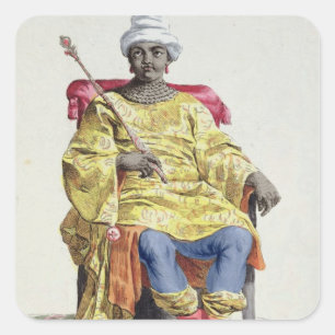 Pegatina Cuadrada Don Alvares, Rey del Congo, de 'Receuil des