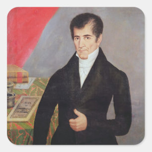 Pegatina Cuadrada Don José Cecilio del Valle
