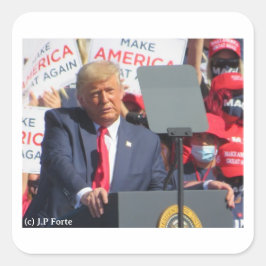 Pegatina Cuadrada Donald Trump
