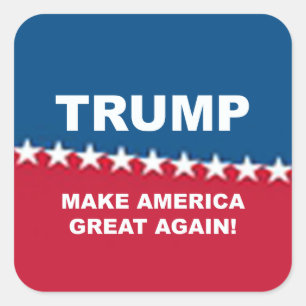 Pegatina Cuadrada Donald Trump 2016