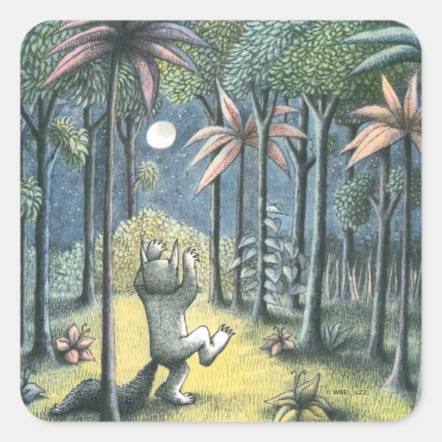 Pegatina Cuadrada Donde están las cosas salvajes | Escena 6 (Anverso)