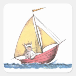 Pegatina Cuadrada Donde están las cosas salvajes | Vela máx.