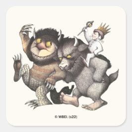 Pegatina Cuadrada Donde las cosas salvajes son personajes