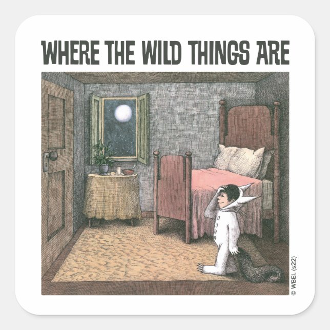 Pegatina Cuadrada Donde los wild things are | Escena 7 (Anverso)