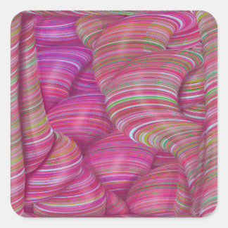 Pegatina Cuadrada Donde viven los gusanos de gominola
