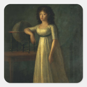 Pegatina Cuadrada Donna Joaquina Tellez-Giron, hija del duque