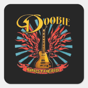 PEGATINA CUADRADA DOOBIE BROTHERS, LOS HERMANOS DOOBIE, DOOBIE, BROT