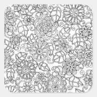 Doodle de Floral Étnica
