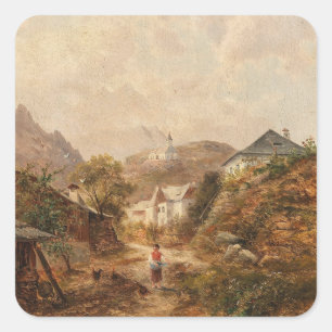 Pegatina Cuadrada Dorf - Emil Barbarini