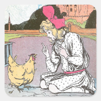 Pegatina Cuadrada Dorothy libera el helado amarillo