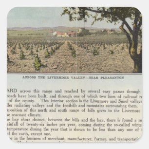 Pegatina Cuadrada Dorso el condado de Alameda